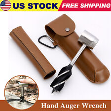 Manual Hand Auger Wrench Wood Drill Kitfor Bushcraft Outdoor Survival Tool  picture