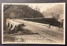 Old Stone Bridge 1826 National Road Eastrn Ohio RPPC AZO Farren’s St Clairsville picture