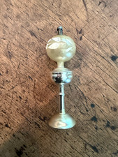 Antique circa 1930 German Christmas Ornament Flowered Glass Globe on a Pedestal picture