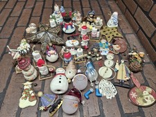 Nice Rustic Style Christmas Tree Ornaments Large Lot picture