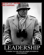 WW2 8x10 Photo General George Patton quote about leadership O2167 picture