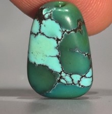 Tibet 18th Century Old Antique Noble Buddhist Jewelry Gem Turquoise Bead Amulet picture