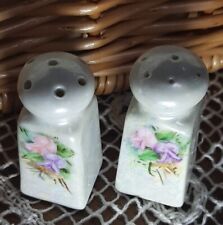 Handpainted Porcelain Salt And Pepper Shakers Signed OLIVE Made In Japan picture