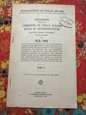 Hearings Before The Committee On Indian Affairs 1934 Booklet picture