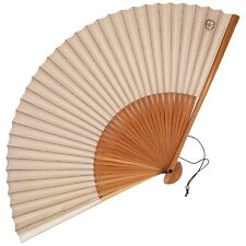 VTG Japanese Kyoto Bamboo & Washi Paper Sensu Folding Fan: Feb24-J picture