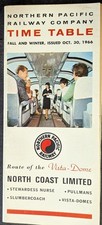 ***VINTAGE 1966 NORTHERN PACIFIC RAILWAY SYSTEM ADVERTISING TIME TABLE*** picture