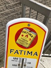 VINTAGE c1915 GRAPHIC PORCELAIN ENAMEL “FATIMA TURKISH BLEND” CIGARETTE SIGN picture