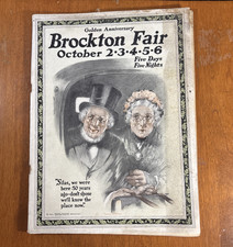 Antique 1923 Brockton Massachusetts Fair Program Horse Agricultural Shows picture