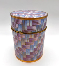 Fabienne Jouvin Paris - Geometric Cloisonne Enamel Lidded Jar Tea Pot 1970s picture