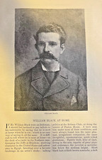 1883 English Novelist William Black illustrated picture