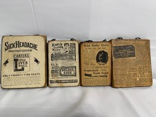 Vintage Patent Medicine Advertising Wood Wall Plaques Pharmacy Decor Set of 4 picture