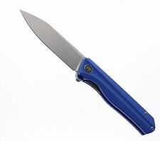 Petrified Fish Folding Knife Blue G10 Handle D2 Plain Edge Satin PF-818-BS picture