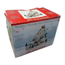 Mr. Christmas Winter Wonderland Bobsled Ride Animated Music Lights Needs Belt picture