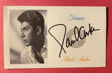 SIGNED PAUL ANKA AUTOGRAPHED INDEX CARD - DIANA picture