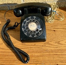 Retro Mid Century Modern 1950’s 1960’s Era Rotary Dial Desk Top Telephone #2 picture