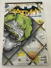 BATMAN ZERO YEARS #29 DC Comics JOKER Sketch Art Cover Signed picture