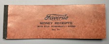Westab Favorite Money Receipts Sales Book No. 71 Stub Permanent Bound picture