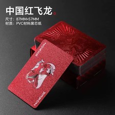 Red Waterproof PVC Plastic Playing Cards Poker Deck Outdoor Family Game Set picture