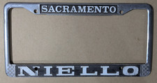 VTG Metal Sacramento California Niello Audi BMW Volks Dealer License Plate Frame picture