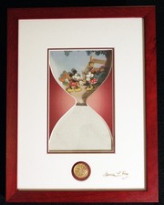 Walt Disney World SANDS OF TIME Framed PINS LTD ED of 50 Hour Glass Mickey Mouse picture