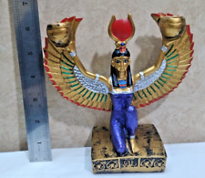 7*7 inch Goddess Isis of love& magic wearing the sun disc Open Wings Candlestick picture