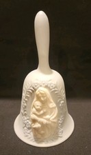 Vintage 1977 Roman Blue Satin Madonna And Child Bell picture