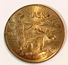 1962 Alaska $1.00 Vintage Trade Dollar Souvenir Coin picture