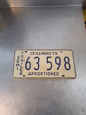 Vintage 1979 Illinois License Plate Semi Trailer #63 598 picture