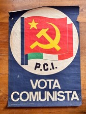 Vintage c.1950's *Original* ITALIAN COMMUNIST PARTY Political Propaganda Poster picture