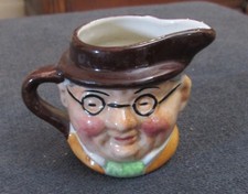 Vintage Artone Pottery Toby Double Sided Face Creamer Miniature 2