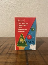 Vintage Box of Sears Long Size Christmas Ornament Hangers 1960’s Japan picture