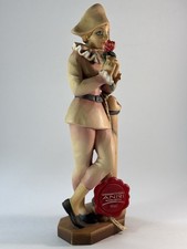 ANRI Clown Blanc Wood Carving 331/1500 IdeGo Signed Mira Fujita Italy 1980 w/tag picture