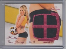2011 Bench Warmer Soccer Shorts Pink Foil #3 Heather Rae Young 12/25 - Flat S/H picture