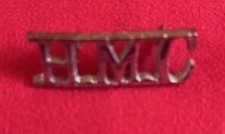 Vintage HMC Her Majesty's Customs Uniform Metal Shoulder Title Badge picture