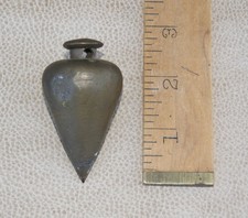Antique 2-3/4 Inch Brass Plumb Bob-Weighs 9.3 oz. Unbranded picture