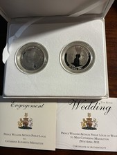 Prince William & Catherine Middleton Engagement & Wedding Coin Set Located in US picture