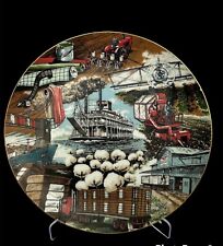 1977 World Wide Art Studios Collector Porcelain 10¼” Plate ~ Heritage of Cotton  picture