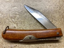 Vintage Okapi Folding Pocket Knife Ring Lock Wood Grips MADE IN GERMANY picture