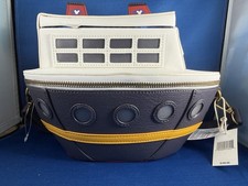 NWT DCL SHIP Loungefly Crossbody Bag Disney Cruise Line Navy White Red Purse New picture