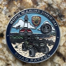 SUFFOLK COUNTY POLICE SCPD MARINE QUAD PATROL CHALLENGE COIN NEW YORK picture
