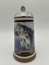 Anheuser Busch Largemouth Bass lidded stein CS624 NIB picture