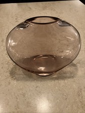 Vintage Holmegaard Purple Glass Oval Ball Vase picture