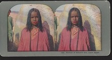 Portrait of Bisharin Girl, Upper Egypt, Circa 1904 Stereoview picture
