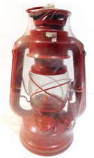 Vintage 1950s Style Red Kerosene Lantern picture
