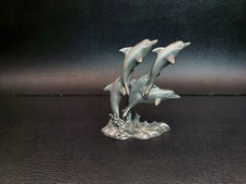 Spoontiques Pewter Jumping Dolphins Collectible Figurine #2060 picture
