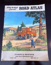Vintage 1956 Rand-McNally SPECIAL Road Atlas Fisher & Brother Allied Van Line picture