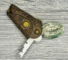 Vtg Federal Reserve Bank of Richmond Virginia Key Leather Safety Deposit Fob picture