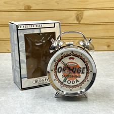 Old Navy Orange Sunshine Soda Wind Up Alarm Clock Retro Advertising *WORKS*RARE* picture