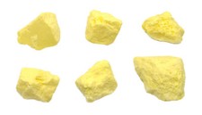 6PK Raw Sulfur Rock Specimens, 1
