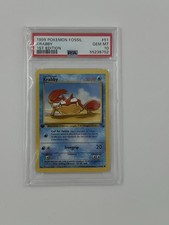 1999 Pokémon Fossil Krabby #51 1st Edition PSA 10  picture